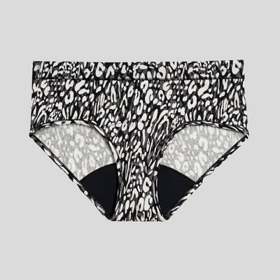 Thinx Women's Wildcat Print Briefs - Black/White