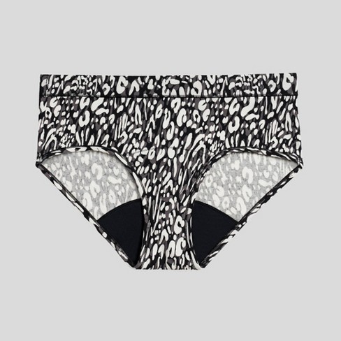 Thinx For All Women's Moderate Absorbency Brief Period Underwear - Gray L :  Target
