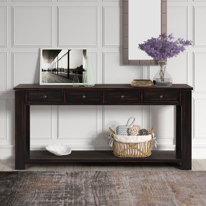 NicBex Elegant and Luxurious Console Table with Unique Legs,Narrow Acacia Wood Entryway Table for Living Room,Hallway,Entryway - 1 of 4