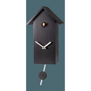 11" Black Bird House Quartz Clock – 8 in – Decorative Indoor Outdoor Clock – River City Clocks - 1 of 3