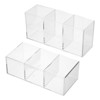 Unique Bargains Office Desk 3 Compartments Acrylic Pen Pencil Holder - image 4 of 4