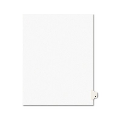 Avery-Style Legal Exhibit Side Tab Dividers 1-Tab Title Y Ltr White 25/PK 01425
