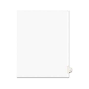 Avery-Style Legal Exhibit Side Tab Dividers 1-Tab Title Y Ltr White 25/PK 01425