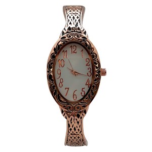 Olivia Pratt Oval Face Elegant Textured Bangle Women Watch - 1 of 3