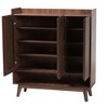 Baxton Studio Delaire Mid-Century Modern Walnut Brown Finished Wood Shoe Cabinet - 3 of 4