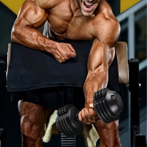 Adjustable Dumbbells, 52LBS Adjustable dumbbell steel and plastic mat - 1 of 4