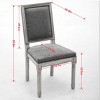 Dining Chair Set of 2 French Style with Linen Upholstery and Carved Solid Wood Frame for Living Room Dining Room-Baofuwish - 4 of 4