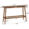 Tribesigns 63" Bar Table, Counter Height Table with Solid Wood Legs, for Home Kitchen, Dining Room, Living Room,Pub (Rustic Brown) - 2 of 4