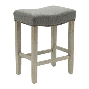 WestinTrends 24" Upholstered Saddle Seat Counter Stool - 1 of 4