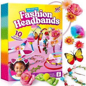 SYNCFUN Headband Making Kit for Girls - Make Your Own Fashion Headbands - DIY Hair Accessories Set, DIY Arts and Crafts Gifts for 5 6 7+ Year Old - 1 of 4