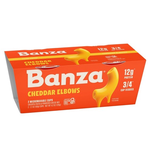 Banza Microwaveable Mac Elbows & Cheddar - 4.2oz : Target