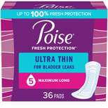 Poise Ultra Thin Postpartum Incontinence Pads - Maximum Absorbency - Long - 36ct