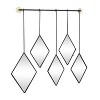 Metal Diamond Shapes Wall Mirror with Hanging Bar Black - Olivia & May: Chic Contemporary, No Assembly Required - 2 of 4