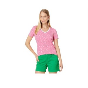 Tommy Hilfiger Womens Pink/White Tee Basic T-Shirt, White, X-Large - 1 of 1