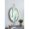 26inx 32inCircle Wall Mirror with Gold Metal Frame, Accent Mirror for Living Room, Entryway, Office - 4 of 4