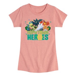 Girls' - How to Train Your Dragon - Hometown Heros Fitted Short Sleeve Graphic T-Shirt - 1 of 4