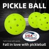 AENKYO Tournament-Grade Pickleball Balls - 40-Hole Crack-Resistant Outdoor & Indoor Pickleballs | High Bounce, Durable & Balanced - 3pk - 3 of 4