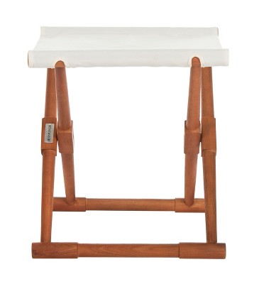 Eucalyptus Wood Petite Folding Outdoor Stool in Gray-Brown