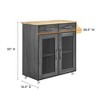 Modway Cuisine Kitchen Cart – Rolling Storage Island with Shelves, Drawer, and Towel Rack - 2 of 4