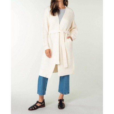Women's Front Tie Long Sleeve Cardigan - LOVESTITCH