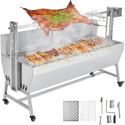200 LBS Roaster Spit Rotisserie BBQ Grill Pig Lamb Chicken Roaster With Wind Screen