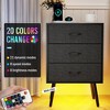 Gulches 2-Pack Modern Nightstand with Charging Station & LED Light - Stylish Bedside Tables - 2 of 4