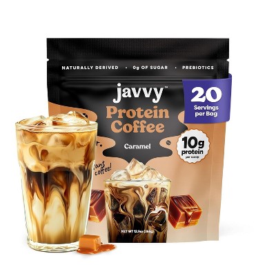 Javvy Protein Coffee - Premium Whey Protein & Instant Iced Coffee - 100% Arabica Coffee - Zero Artificial Flavors & Sweeteners, 20 Servings