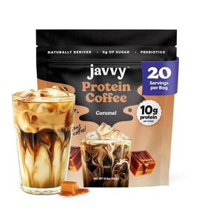 Javvy Protein Coffee - Premium Whey Protein & Instant Iced Coffee - 100% Arabica Coffee - Zero Artificial Flavors & Sweeteners, 20 Servings - 1 of 4