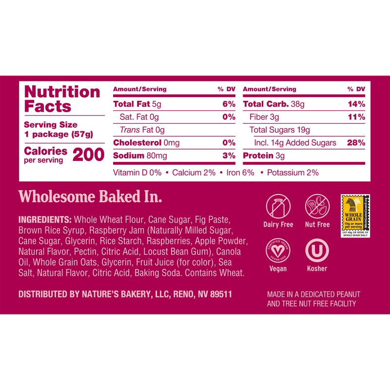 Nature's Bakery Raspberry Fig Bar - 6ct, 3 of 7