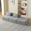 Dolonm 107.50 "Large-sized Compression Boneless Sofa , Modular sofa Chenille Fabric, No Assemble, 3 Seats, Space Saving, Bedroom Living Room - 4 of 4