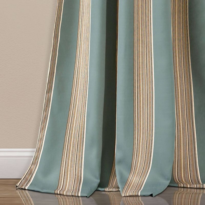 Set of 2 Julia Striped Room Light Filtering Curtain Panels - Lush Décor, 5 of 7