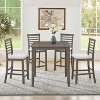 Grungis 5 Piece Retro-style Dining Table Set,Wooden Bar Table and Chairs Set for 3 Chairs with Breakfast,Dining Table Set for Kitchen - 2 of 4