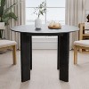 PexFix 42" Black Solid Wood Farmhouse Dining Table Round Wood Top for Modern Dining Rooms & Family Gatherings - 4 of 4