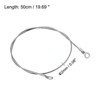 Unique Bargains Lanyard Cable Rope with Key Ring Keychains Silver 4 Pcs - 2 of 4