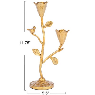 Storied Home Cast Iron Candelabra