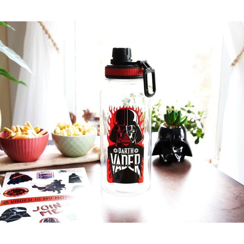 Silver Buffalo Star Wars Darth Vader Twist Spout Water Bottle and Sticker Set | Holds 32 Ounces, 5 of 7