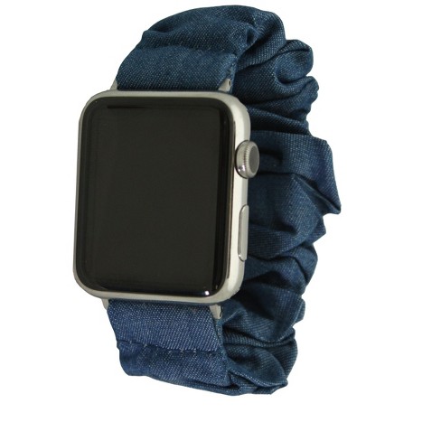 Olivia Pratt Solid Scrunchie Apple Watch Band Denim 38 40mm