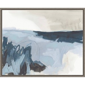 20" x 16" Sea Shading II by June Erica Vess Framed Canvas Wall Art - Amanti Art: Modern Lithograph, Sawtooth Back - 1 of 4