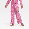 Girls' Disney Princess 2pc Coat Pajama Set - Pink - 4 of 4