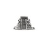 Black Bow Jewelry 3D Chichen Itza Pyramid Bead Charm in Antiqued Sterling Silver - 2 of 4
