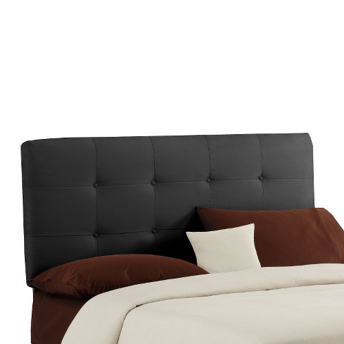 Dolce Microsuede Headboard - Premier Black - Full - Skyline Furniture