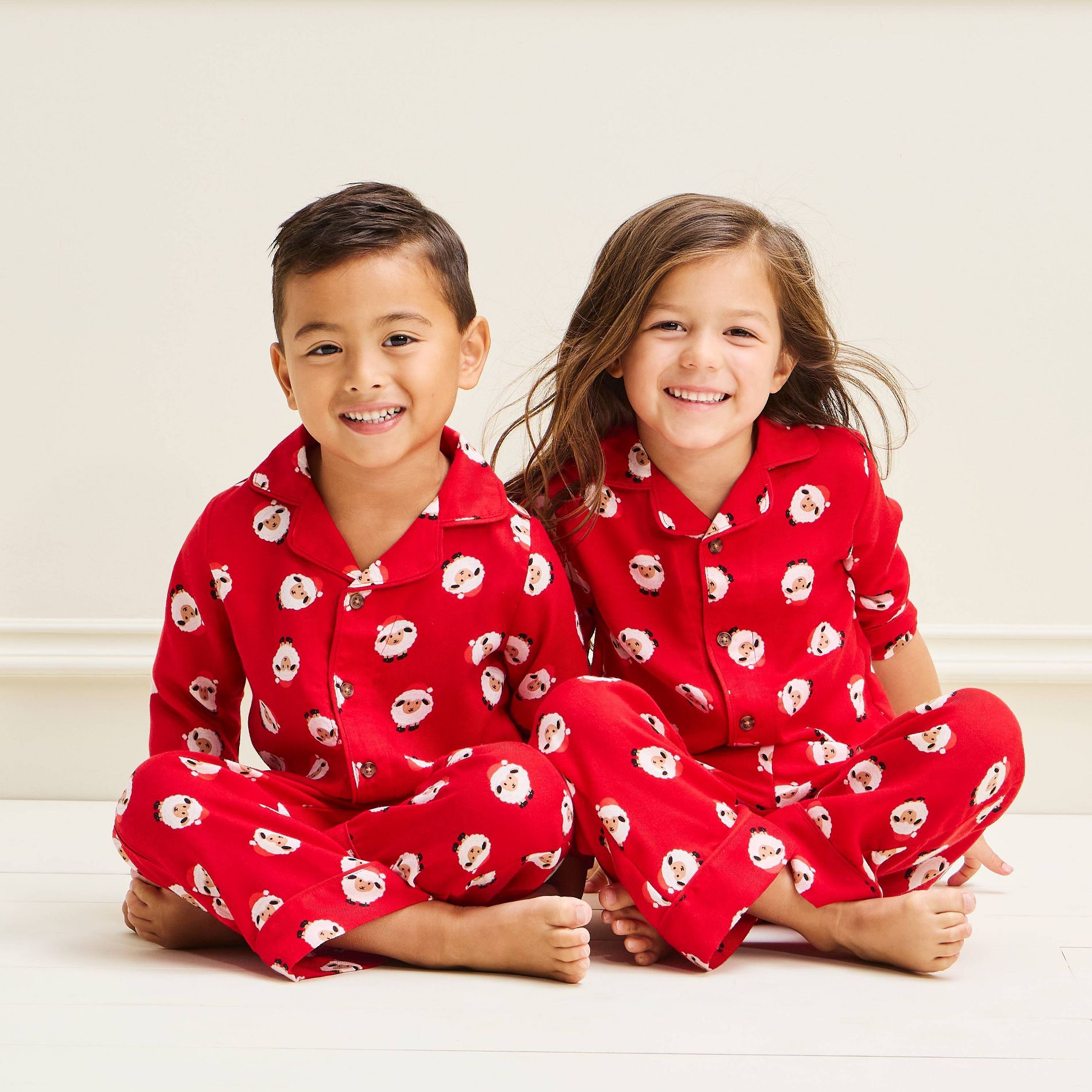 Toddler Holiday Sheep Flannel Matching Family Pajama Set 2pc - Wondershop™​​​​​​​ Red 3T