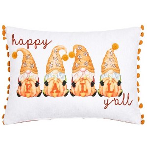 The Lakeside Collection Thankful Gnomes Embroidered Accent Pillows - 1 of 3