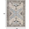 Classic Vintage Floral Rug, Thin Low Pile, Non Slip, Washable, Stain Resistant, Foldable Accent Carpet for Living Room Bedroom - 2 of 4