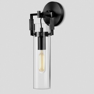 CityFurn 1-Light Modern Wall Sconce with Cylinder Glass - 1 of 4