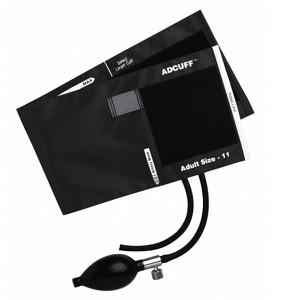 ADC Adcuff Adult Cuff Arm Reusable Blood Pressure Cuff and Bulb 865-11ABK Black 1 Each - 1 of 1