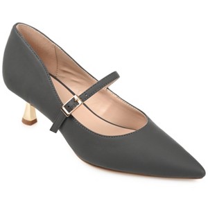 Journee Collection Womens Manza Kitten Heel Mary Jane Pointed Toe Pumps - 1 of 4
