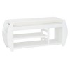 Whisen Retro Multifunctional Storage Bench with Cushion and Curved Side Panel for Entrance and Living Room - 4 of 4