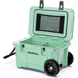 Hooure 26 in. Cooler with Wheels, Ice Chests Portable Camping Cooler Holds Ice up to 6 Days, Leak-Proof Outdoor Insulated Cooler with Handle - 1 of 4