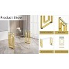 PAGED Console Table Modern Minimalist Entryway Table Metal Side Table with Glass Tabletop and Stainless Steel Legs for Living Room, Entrance - 3 of 4